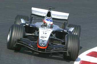 Kimi Raikkonen drives the MP4-20 for the first time