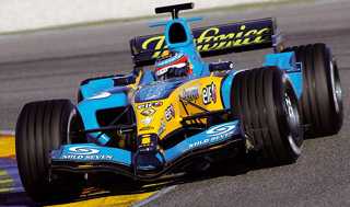 Mild Seven Renault R25 on track - 2005 Formula 1 Season